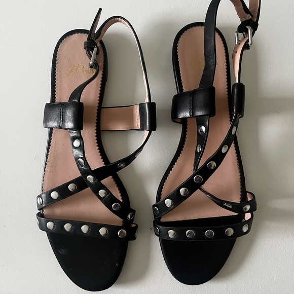 J. Crew Leather Sandals - Picture 1 of 3